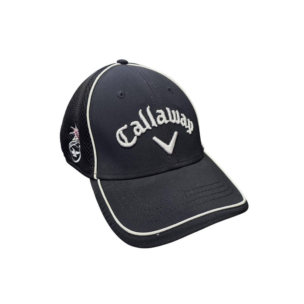 Callaway Hat‎ Cap Fitted Mens M Black Tour Authentic Odyssey XR Mesh Golf